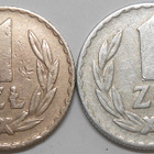 Puola. 1 zloty 1949 cu-ni ja 1 zloty 1949 alu. - pikkukuva 2