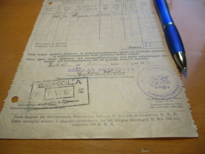 1926 Eskolan Metsärata dokumentti