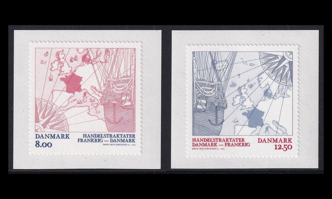 Tanska 1761-2 ** Ranskan kauppasopimus 350v (2013)