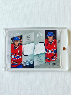 Saku Koivu - 08-09 SPGU Authentic Fabrics Duos /100