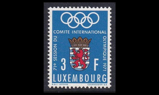 Luxemburg 826 ** Olympiakomitean kokous (1971)