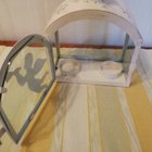 Valkoinen metalllinen enkeli lyhty - pikkukuva 2