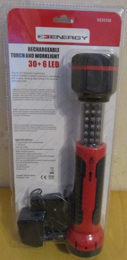 Energy NE00358 teleskooppi / ladattava 3,6 V LED-taskulamppu