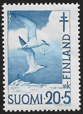 1951 TUB merkki Räyskä 20 + 5 mk ** LaPe 398