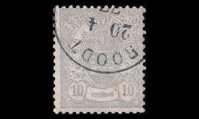 Luxemburg 31a o Vaakuna 10 C (13) harmaa (1875)