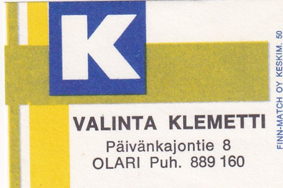 Olari, Valinta Klemetti  , Kesko  , 7/12