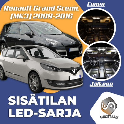 Renault Grand Scenic III Sisätilan LED-sarja 16-