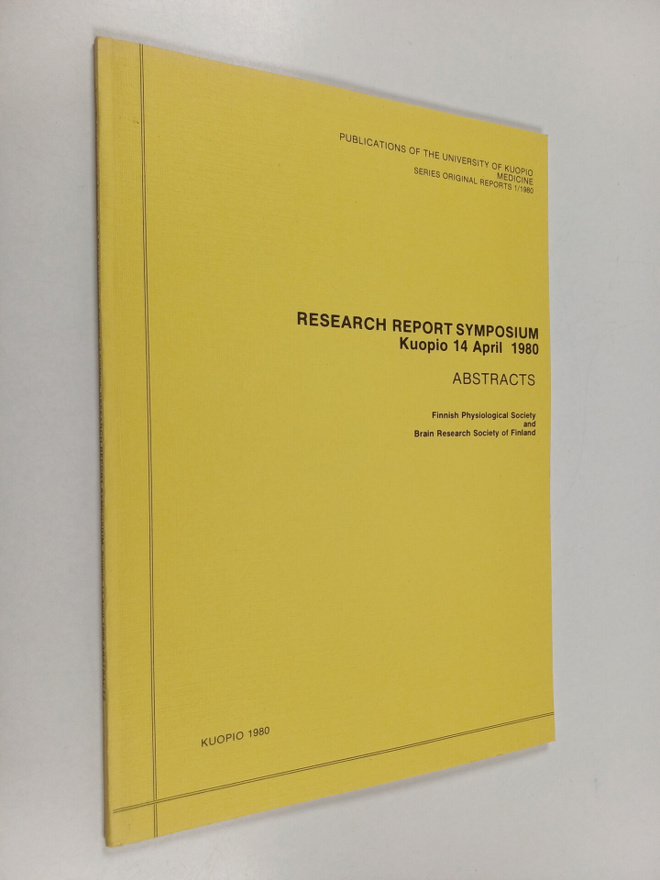 Suomen aivotutkimusseura ym. : Research Report Symposium,...