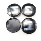 Seat vannekeskiöt – Musta-Kromi – 60mm (4kpl sar - pikkukuva 1