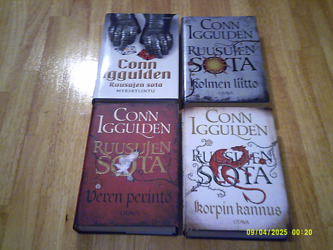 Conn Iggulden: Ruusujen sota osat 1-4 (4 kpl); 1.p; sid.