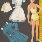 Paperinukke hoitajatyttö 1950-luku - pikkukuva 1