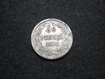 50 penniä 1889 - hopeaa