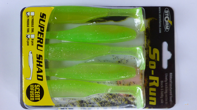 STORM SO-RUN Superu Shad 5" Väri: Lime Chart.