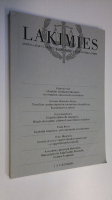 Lakimies 2/2012 : Suomalaisen lakimiesyhdistyksen aikakau...