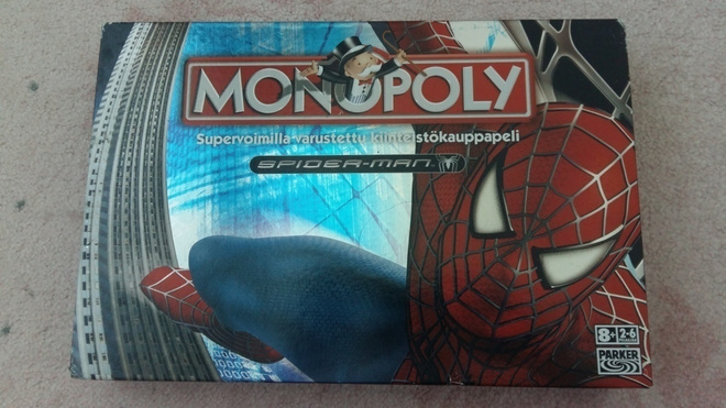 Monopoly Spiderman - lautapeli, hyväkuntoinen