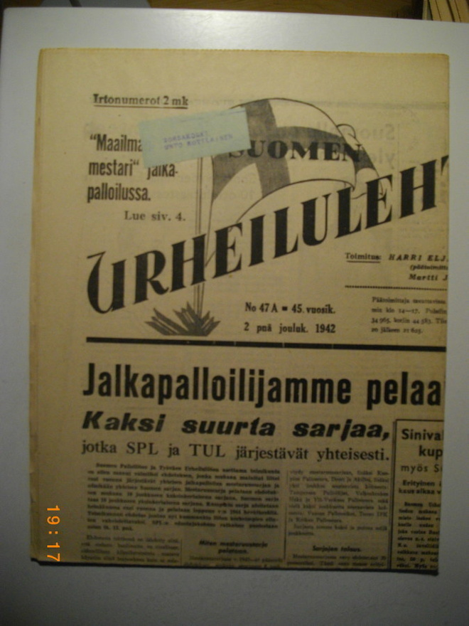 Suomen Urheilulehti Nro 47A/1942 (15.3)