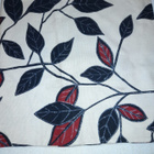 2 kpl sisustustyyny 35x35cm punamusta lehtikuvio - pikkukuva 1