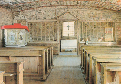 KIRKKOKORTTI - PYHÄMAAN  UHRIKIRKKO - SISÄKUVA - 4