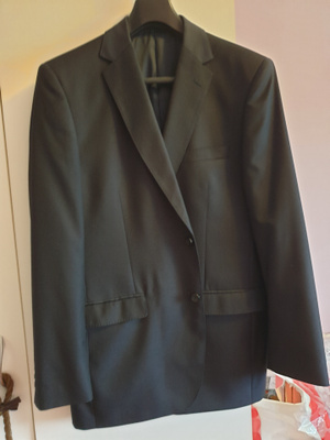 *DRESSMAN* miesten musta juhlapuku (52 regular)