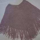 Poncho / Hartiahuivi vaaleanlila, chenilleä - pikkukuva 1