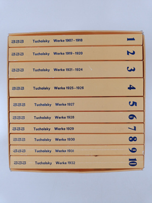 Kurt Tucholsky ym. : Gesammelte Werke 1-10 (laatikossa)