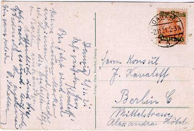 Danzig Mi 41 I yksin postikortilla