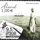 Åland 2008 Eurooppa 1,00 € EP alareuna LOISTO LaPe 292 - pikkukuva 1