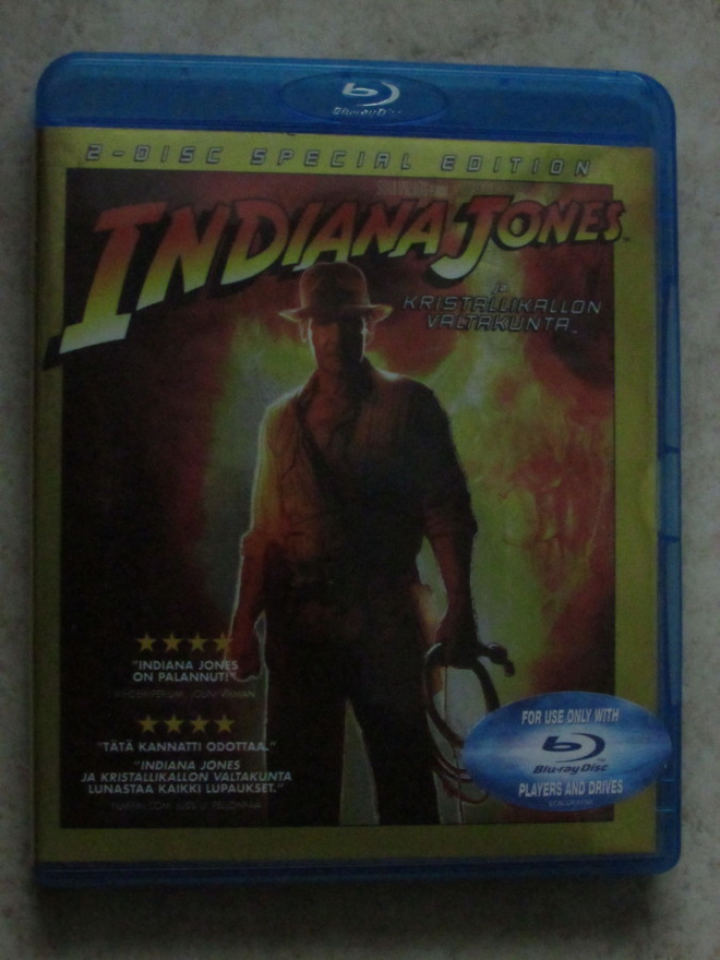 Indiana Jones ja kristallikallon valtakunta, 2 x blu-ray
