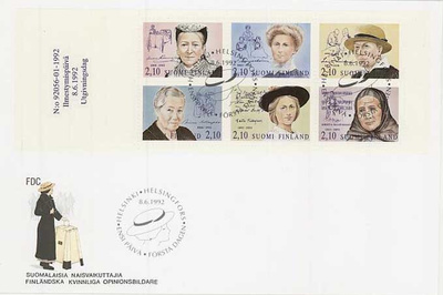 1992 suomalaisia naisvaikuttajia FDC