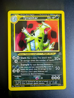 Pokemon kortti Tyranitar Neo Discovery holo