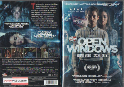 OPEN WINDOWS (21 082) UUSI -FI- DVD elijah wood 2014