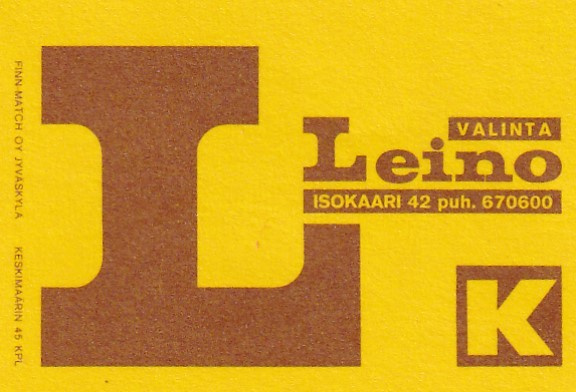 Valinta Leino, Isokaari 42  1/11