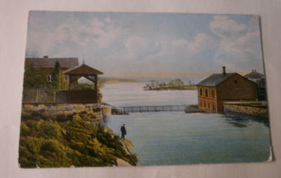 Helsinki, näköala Vantaanjoen sillalta, väripk (Nyblin 1890)