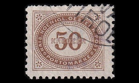 Itävalta P_9C o Porto 50 Kr (L11) (1894)