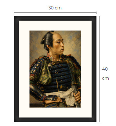 Uusi Samurai art print kehystetty 30 cm x 40 cm
