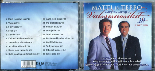 MATTI JA TEPPO . CD-LEVY . KAIKKIEN AIKOJEN VALSSISUOSIKIT