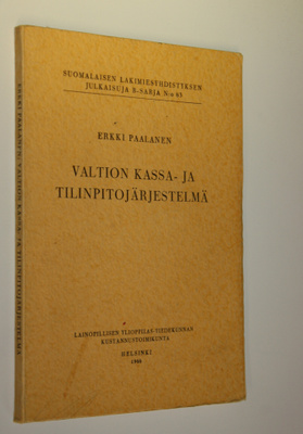 Erkki Paalanen : Valtion kassa- ja tilinpitojärjestelmä