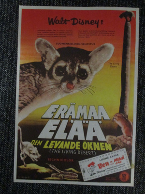 Erämaa elää (1953) - vanha elokuvajuliste - Walt Disney