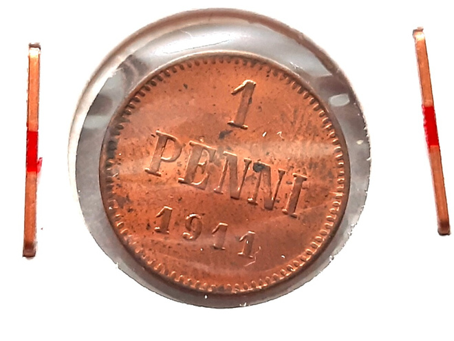 1 penni 1911 leimaliitoa jäljellä
