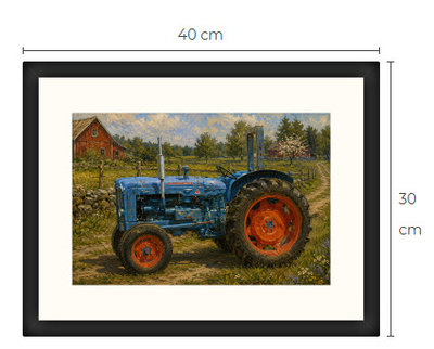 Uusi Fordson traktori art print 30 cm x 40 cm