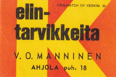 Ahjola, V. O. Manninen , Elintarvikkeita,   b428