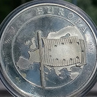 Numeroitu Europpa kolikko Todistuksella. Halkaisija - noin 3 - pikkukuva 4