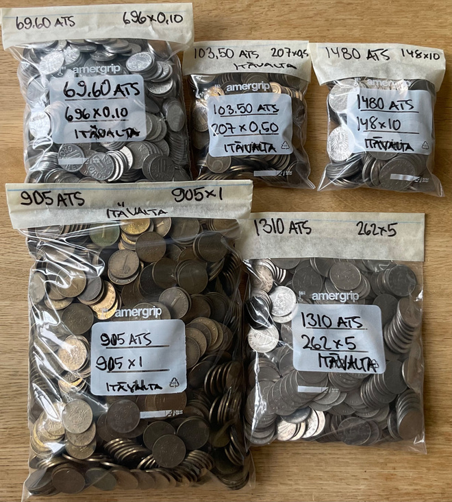 Itävalta 3868,10  Schilling (vaihtokelpoista 281,10 euroa)