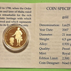 Malta 2007, Valette kultaraha 6,50 g (920). - pikkukuva 2
