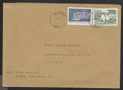 Postil. - Kansaed. 1963 +Yl.m. (LAPE 576+578) Raahe 6.11.63