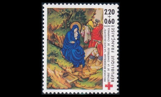 Ranska 2633A ** Punainen risti (12 1/2 x 12 3/4) (1987)