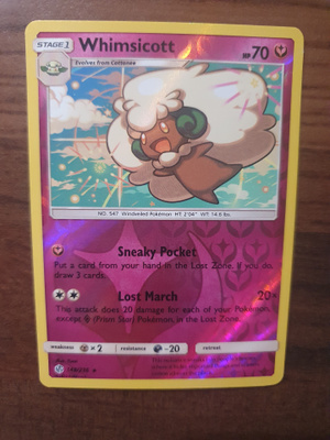 Pokemon Whimsicott 148/236 Reverse holo rare