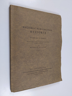 Herman Hultin : Helsinge församlings historia