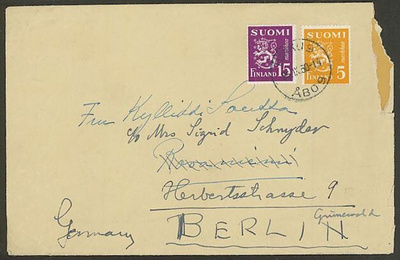 M30 1950 kirje Berliiniin