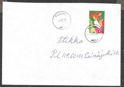 Postilähetys - Joulu 1987 (LAPE 1031) Tuuri 7.12.1987